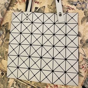 Duo color light grey and grey Bao bao Issey Miyake tote bag 6X6